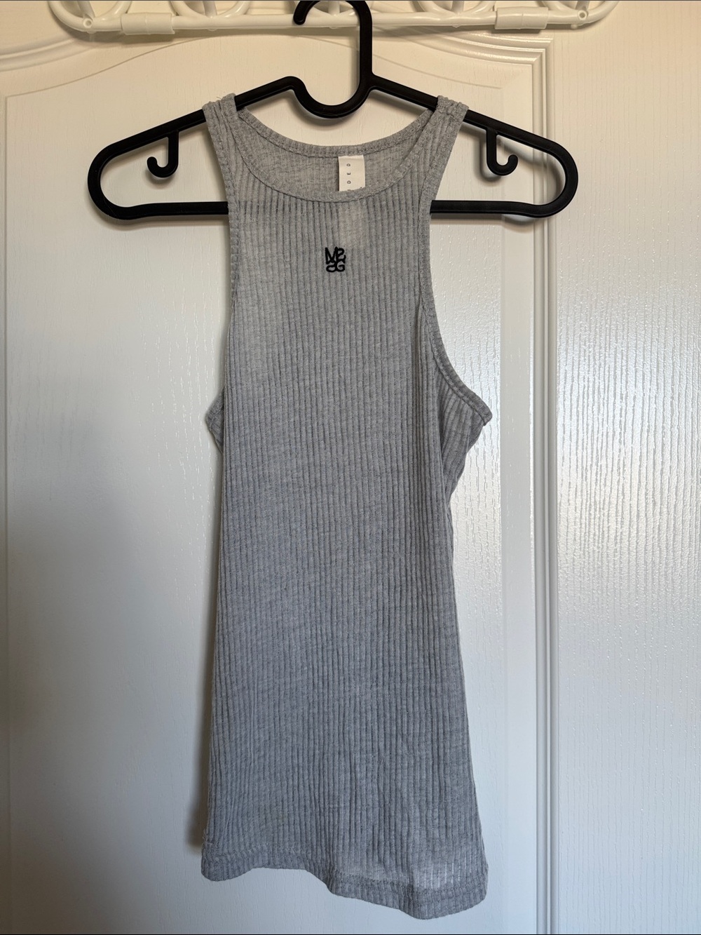 NWOT Missguided Grey Ribbed Midi Tank Dress